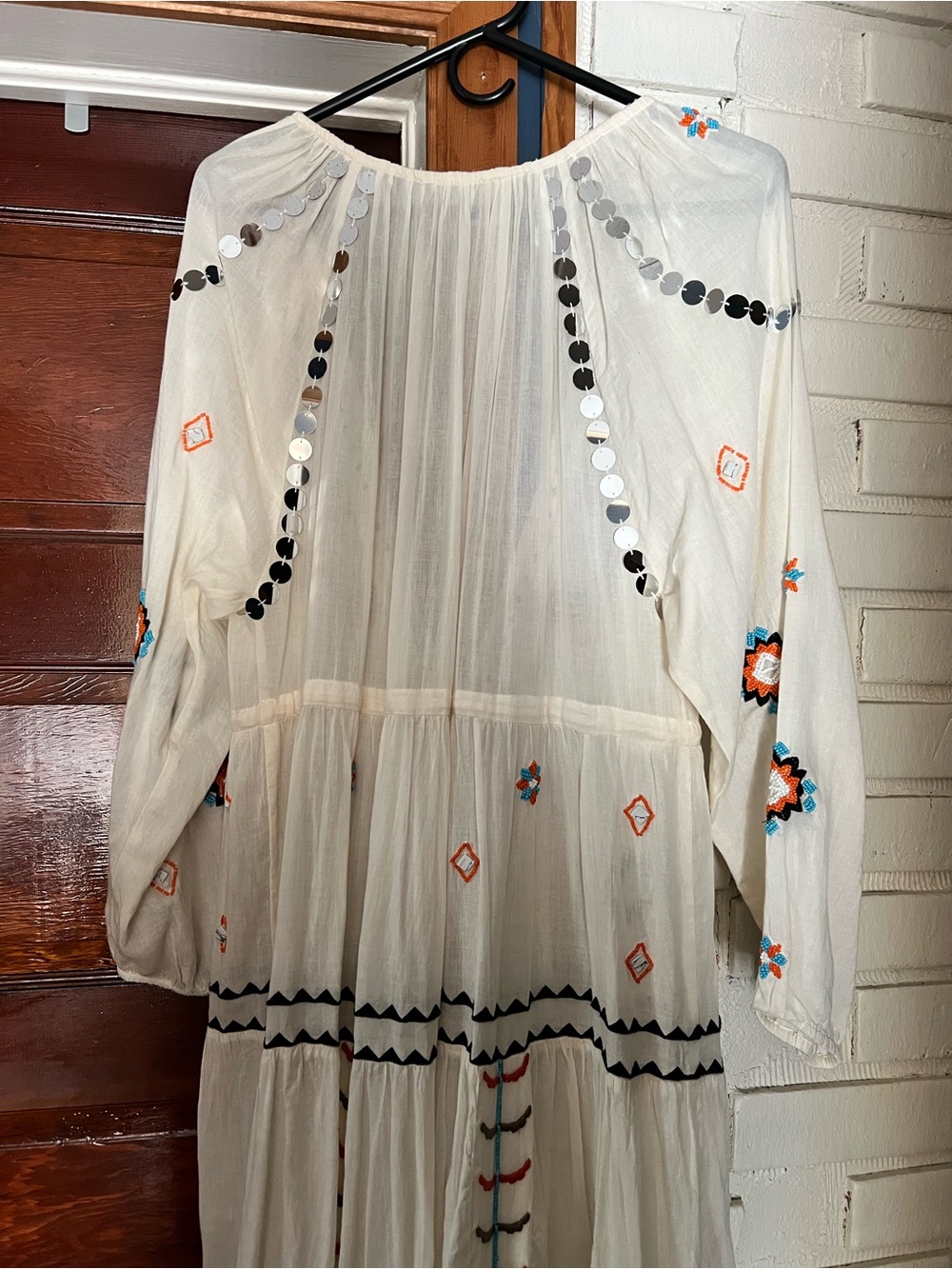 Anthropologie Boho Embellished Kaftan Maxi dress - Picture 7 of 8